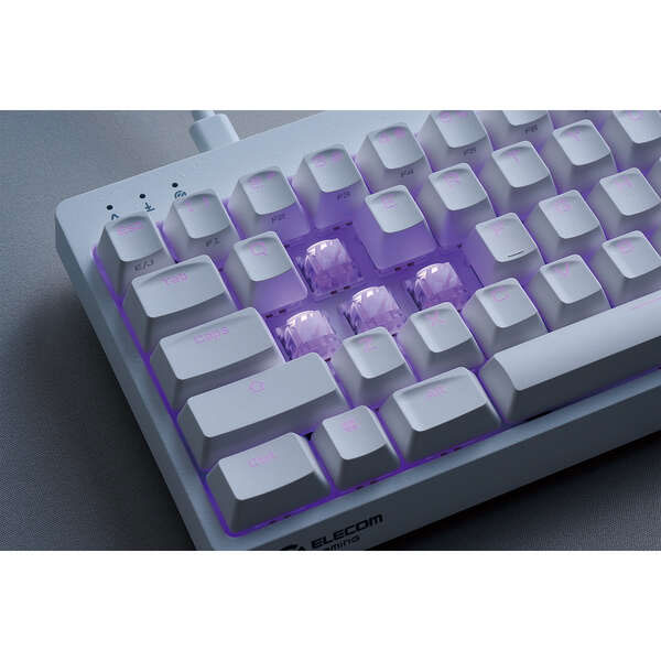 ELECOM [TK-VK600AWH]ゲーミングキーボード V custom VK600A ホワイト [有線(着脱式) /テンキーレス ] 15枚目