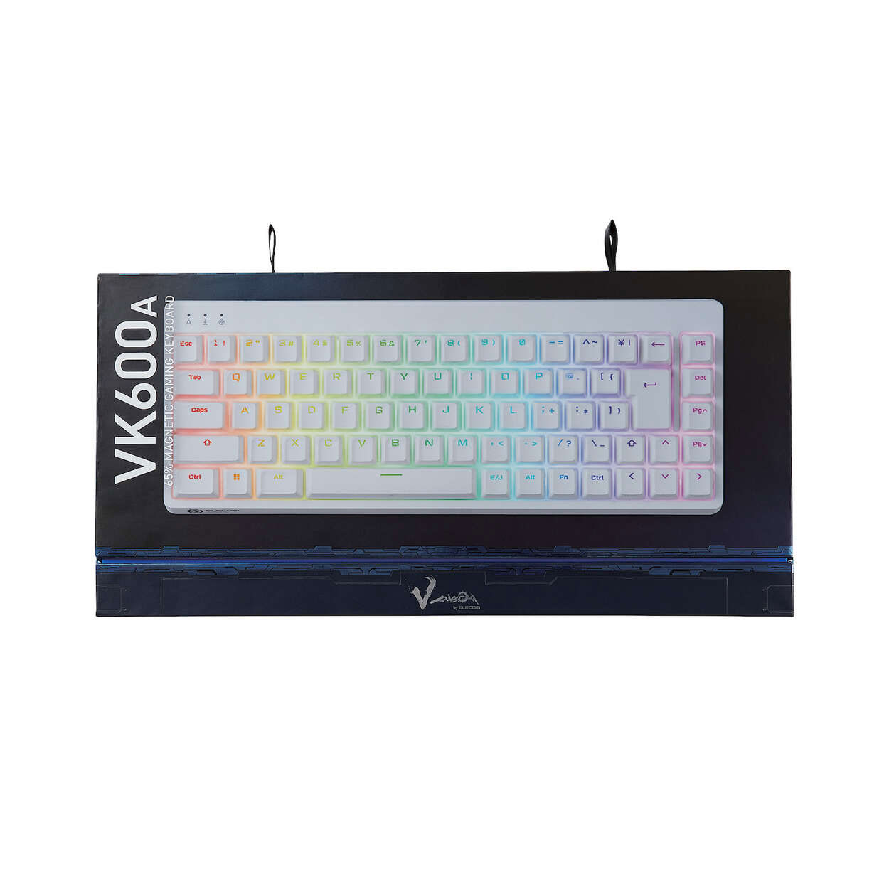 ELECOM [TK-VK600AWH]ゲーミングキーボード V custom VK600A ホワイト [有線(着脱式) /テンキーレス ] 2枚目