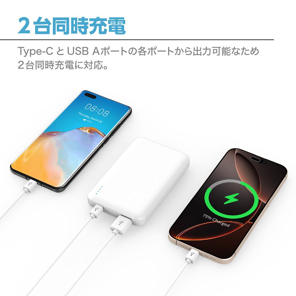 CENTURY [CSPP-CA60W2] 6000mAh モバイルバッテリー ホワイト 3枚目
