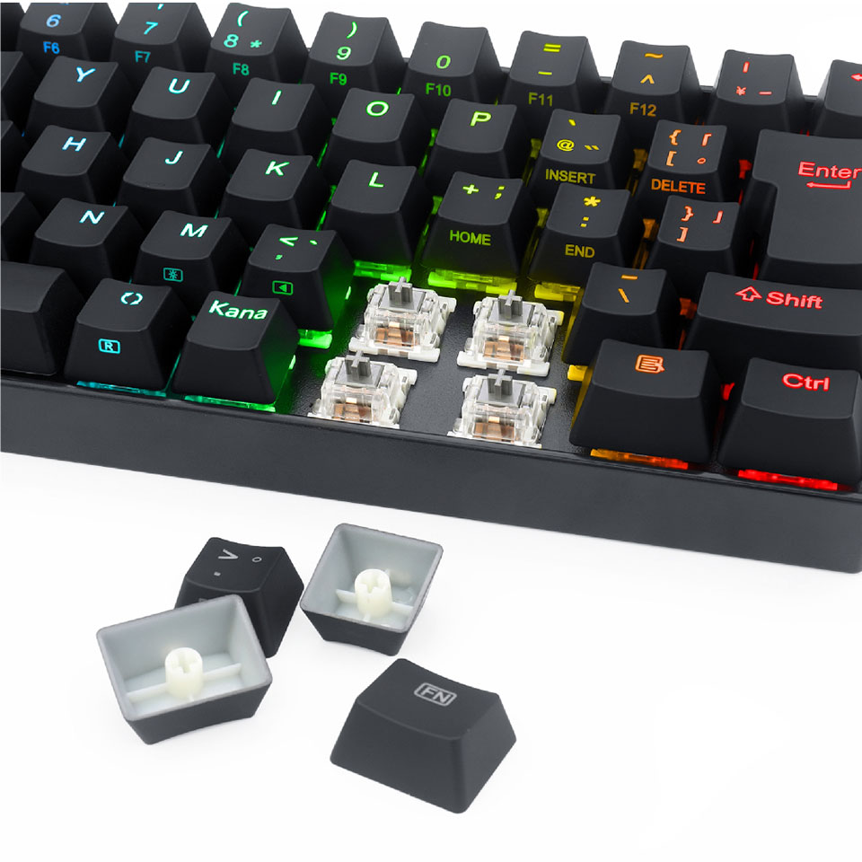 REDRAGON [K630RGB-JPTI] ゲーミングキーボード 日本語 銀軸 66KEY 6枚目