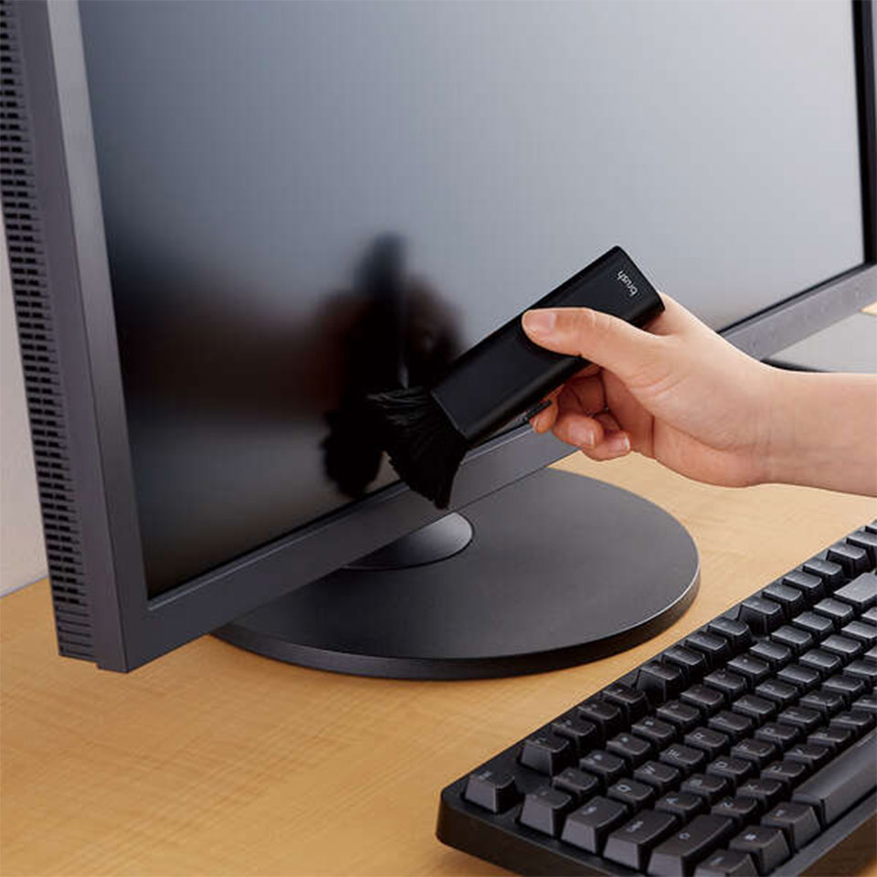 ELECOM [KBR-017AS]除電クリーニングブラシ＆クロス 9枚目