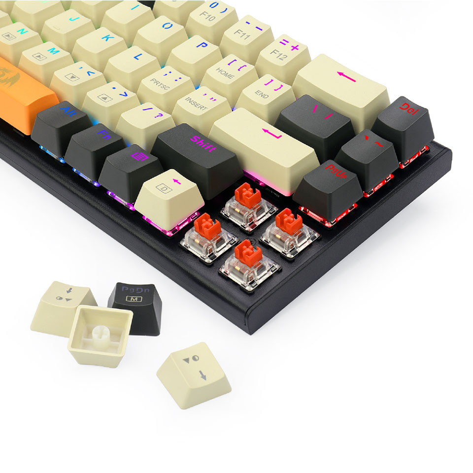 REDRAGON [K633CGO-RGBTI] ゲーミングキーボード 英語コンパクト 赤軸 メカニカル 68KEY 6枚目