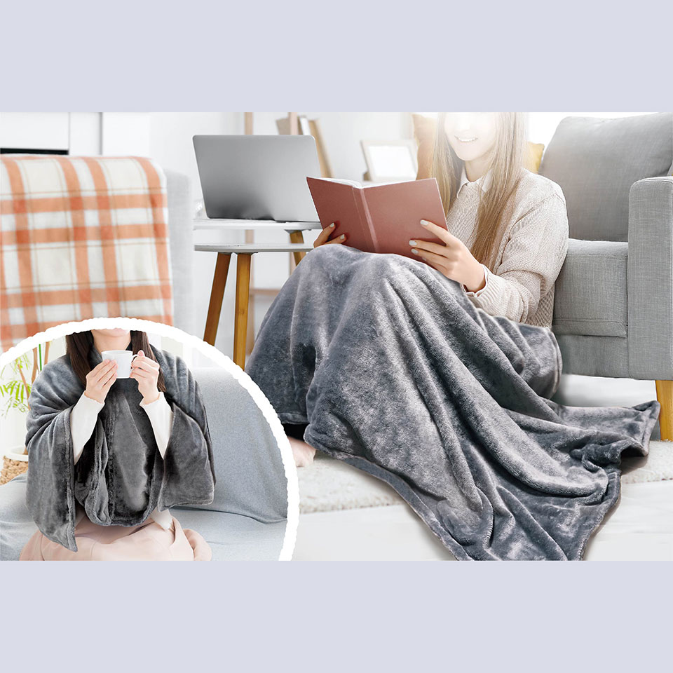 HAC [HAC4392A] USB給電式フランネル電気毛布 2枚目