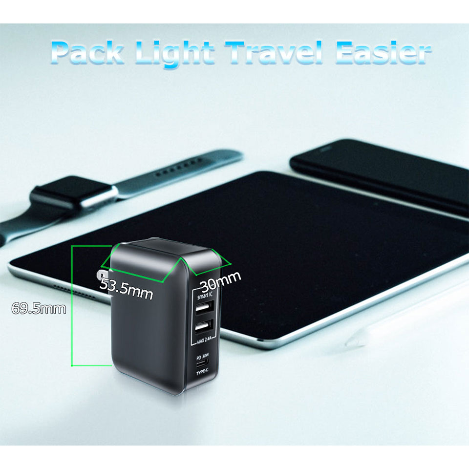 Lumen [LAC-RA2CPD-WH] Type-C/A 3口 PD30W対応 AC充電器 ホワイト 6枚目