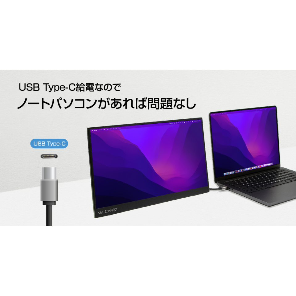 SAC CONNECT [SPMFHD156] 15.6インチ FHD モバイルモニター