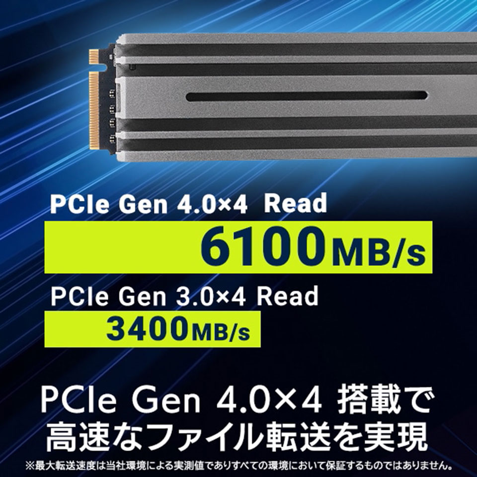 Logitec [LMD-PS5M200] PS5対応 ヒートシンク付き M.2 内蔵SSD 2TB Gen4x4 NVMe 3枚目