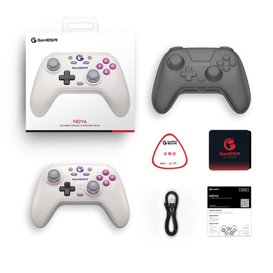 GameSir | ゲームサー GameSir Nova Retro White マルチプラットフォーム対応コントローラー  有線・無線両対応 Retro White [Bluetooth /USB /Nintendo Switch /Android /iOS /PC ]【セール中の商品】 7枚目