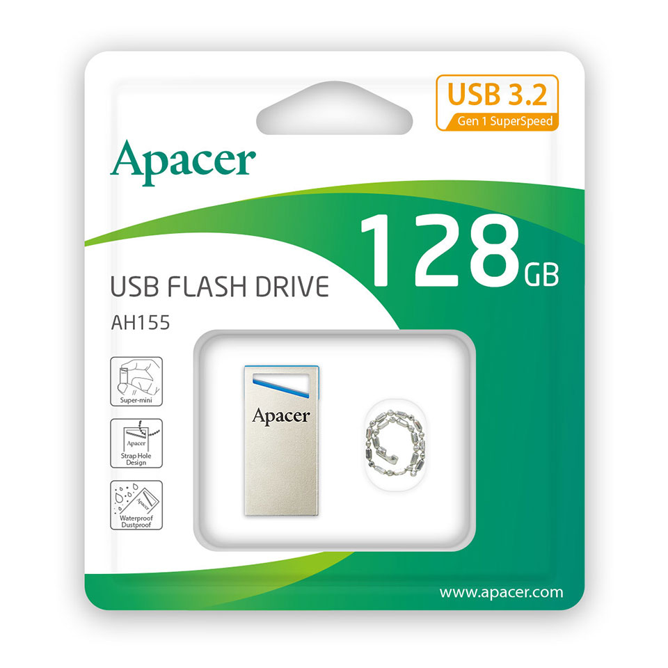 Apacer [AP128GAH155UY]USB3.2 Gen1 Flash Drive 128GB シルバー＆ブルー 5枚目