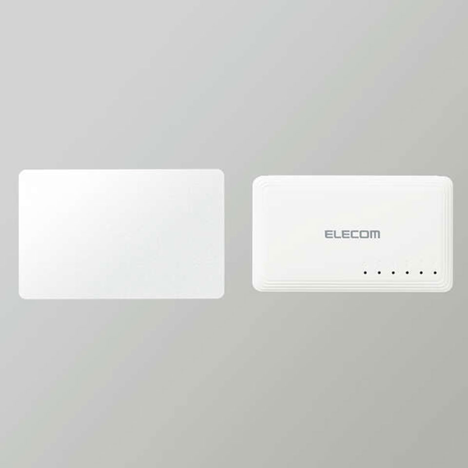 ELECOM [EHC-G05PA2-W] Gigabit 5ポート スイッチングハブ [コンパクト /軽量 /ACアダプター付属 /壁掛け設置対応 /静音ファンレス /省電力]  9枚目