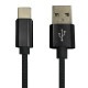 lazos | ラソス L-TC3-BK1 USB Type-C 3A急速充電&データ通信ケーブル 1m ブラック [USB Type-C /QuickCharge3.0 ]