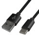 lazos | ラソス L-TC3-BK1 USB Type-C 3A急速充電&データ通信ケーブル 1m ブラック [USB Type-C /QuickCharge3.0 ]