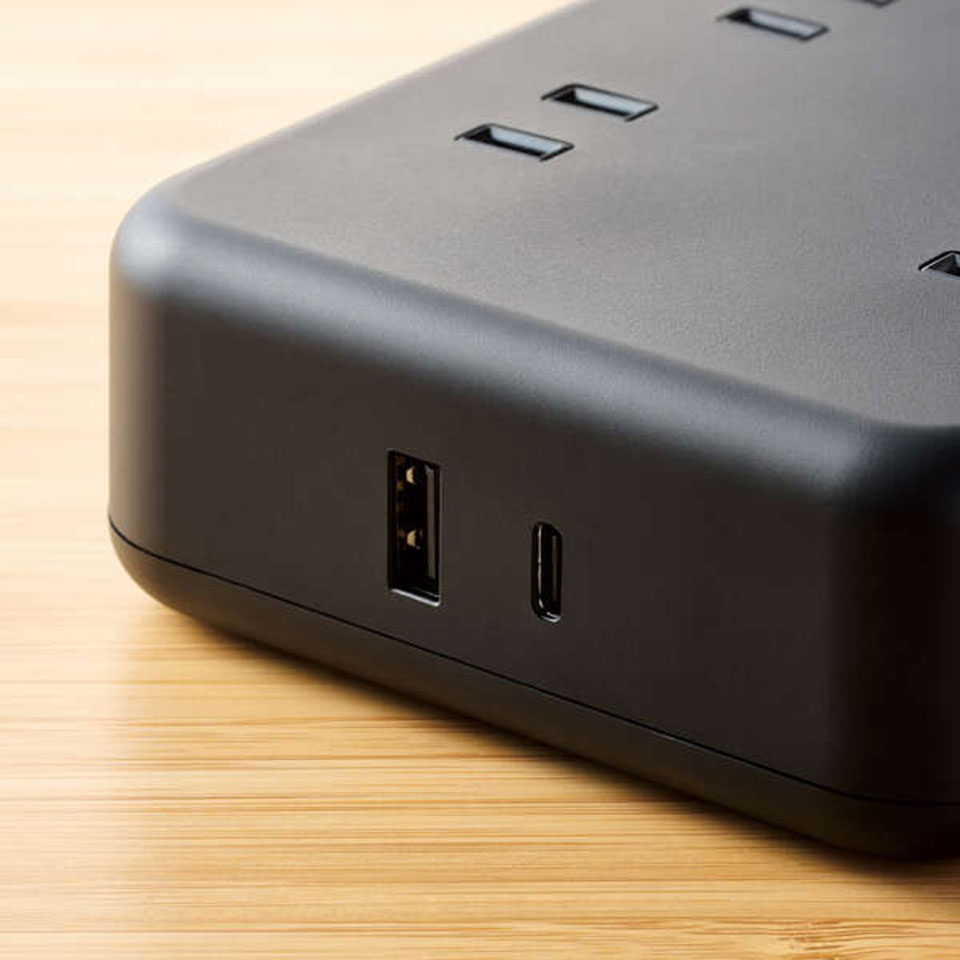 ELECOM [T-U04-4220BK] 20W対応USB付きACタップ 2m [AC差込口x4 /USB-Ax1 /USB Type-Cx1] 11枚目