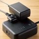 ELECOM [T-U04-4220BK] 20W対応USB付きACタップ 2m [AC差込口x4 /USB-Ax1 /USB Type-Cx1]