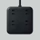 ELECOM [T-U04-4220BK] 20W対応USB付きACタップ 2m [AC差込口x4 /USB-Ax1 /USB Type-Cx1]