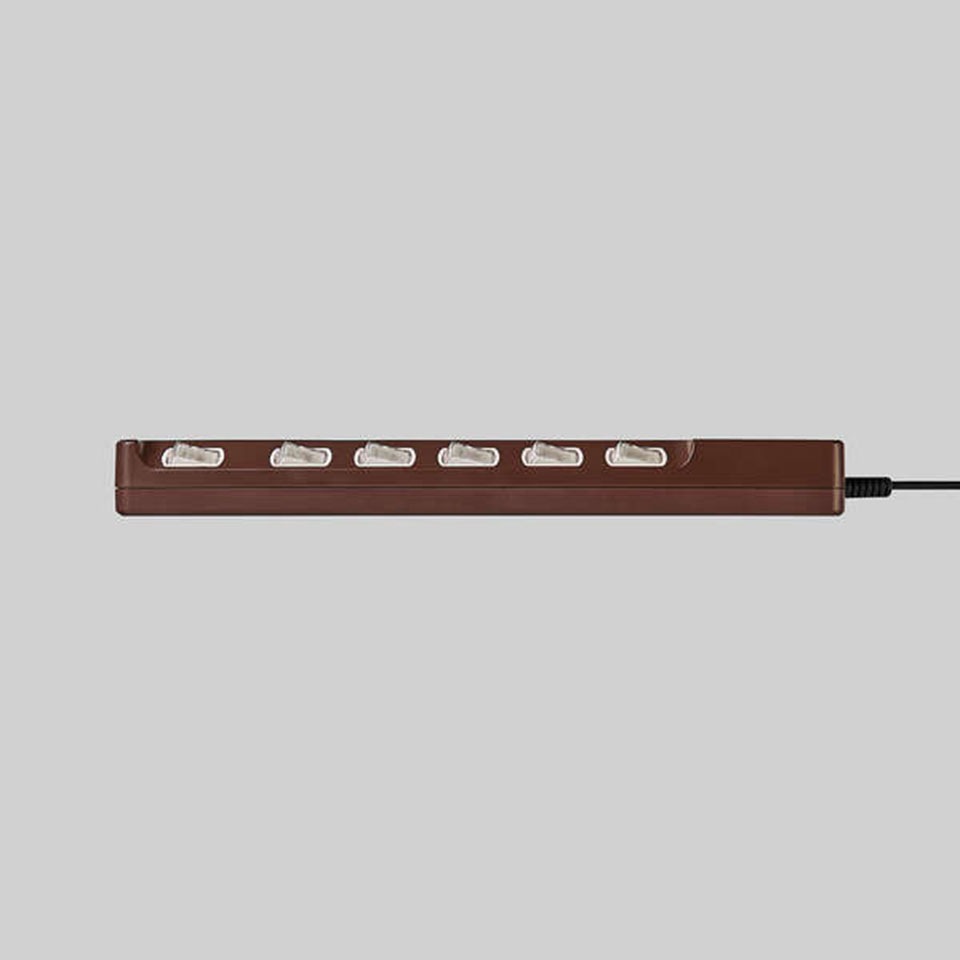 ELECOM [T-BR04-2610BR] 個別スイッチ付 雷ガードタップ 6個口1m ColorStyle2 Brown 12枚目