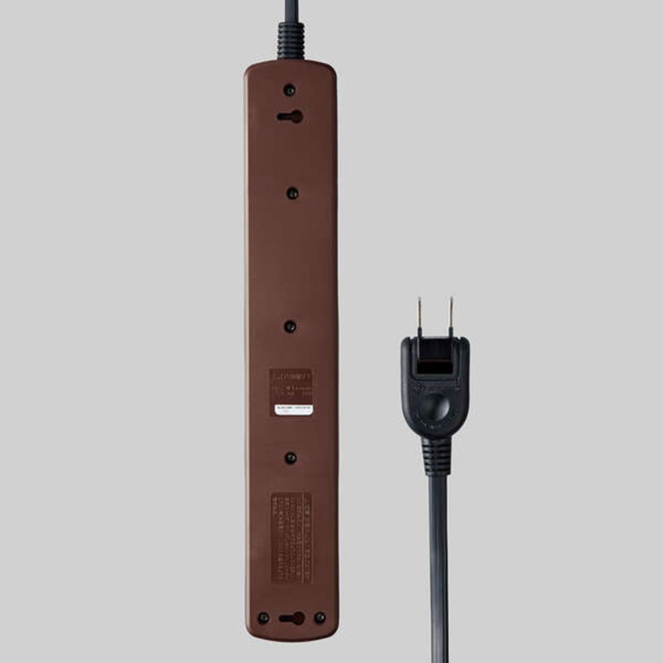 ELECOM [T-BR04-2610BR] 個別スイッチ付 雷ガードタップ 6個口1m ColorStyle2 Brown 16枚目