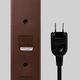 ELECOM [T-BR04-2610BR] 個別スイッチ付 雷ガードタップ 6個口1m ColorStyle2 Brown