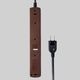ELECOM [T-BR04-2610BR] 個別スイッチ付 雷ガードタップ 6個口1m ColorStyle2 Brown