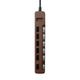 ELECOM [T-BR04-2610BR] 個別スイッチ付 雷ガードタップ 6個口1m ColorStyle2 Brown