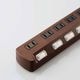 ELECOM [T-BR04-2610BR] 個別スイッチ付 雷ガードタップ 6個口1m ColorStyle2 Brown