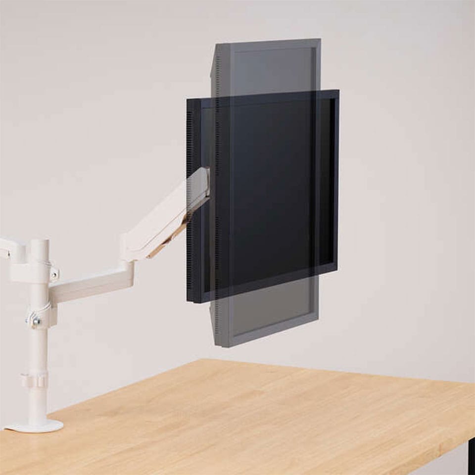 ELECOM [DPA-DL07WH] デュアルモニターアーム ホワイト 5枚目