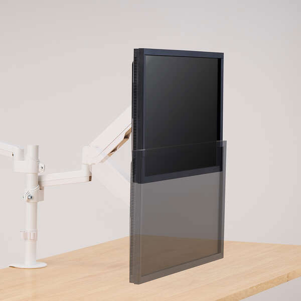 ELECOM [DPA-DL07WH] デュアルモニターアーム ホワイト 7枚目