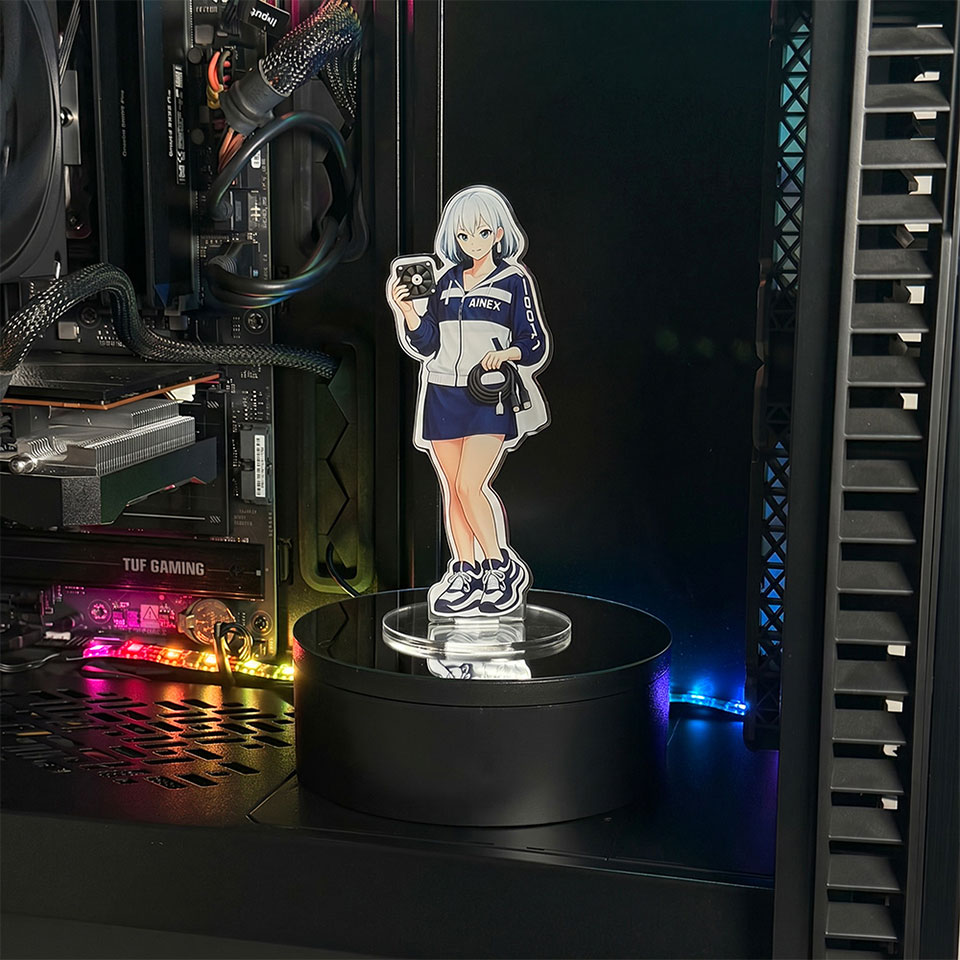 ainex [USB-TT13-BK] USB電動ターンテーブル ブラック [フィギュア展示 /USB内部ヘッダー対応] 3枚目
