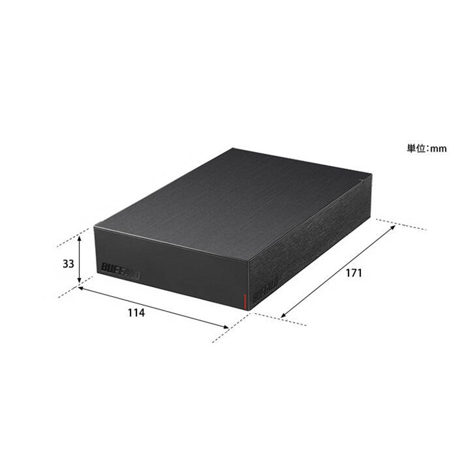 BUFFALO | バッファロー HD-LE4U3-BB 外付けHDD 4TB ブラック [USB 3.2