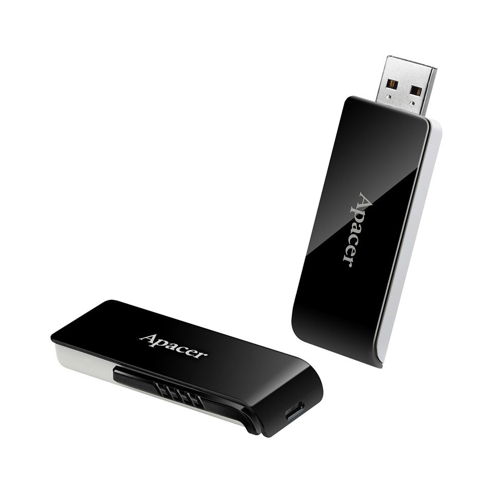 Apacer [AP64GAH350BY]USB3.2 Gen1 Flash Drive スライド式 64GB ブラック 3枚目