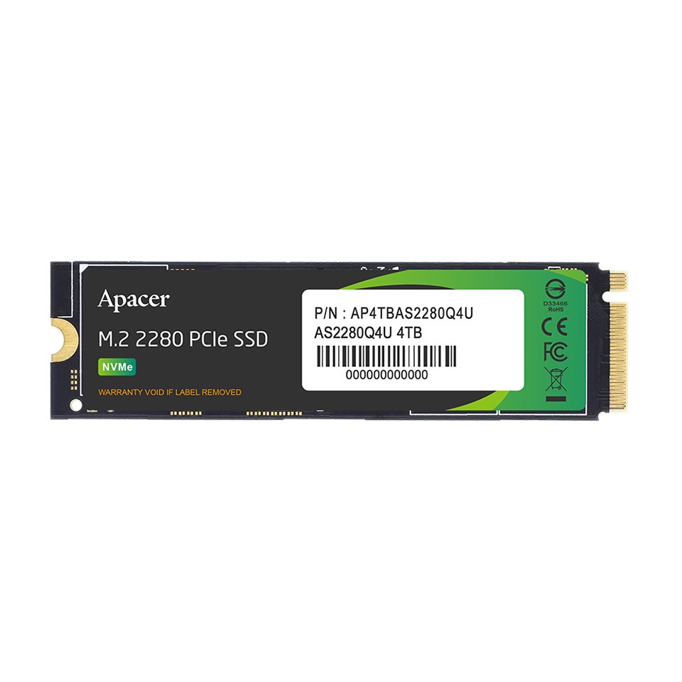Apacer [AP1TBAS2280Q4U-1]M.2 SSD NVMe 1TB AS2280Q4U M.2 PCIe Gen4 x4  4枚目