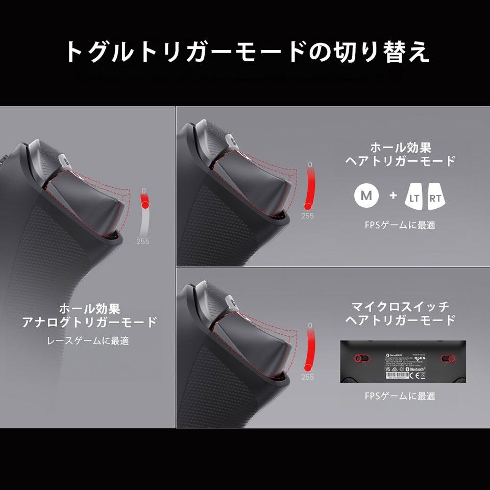 GameSir | ゲームサー [GameSir Tarantula Pro]マルチプラットフォーム対応コントローラー 有線・無線両対応 8枚目