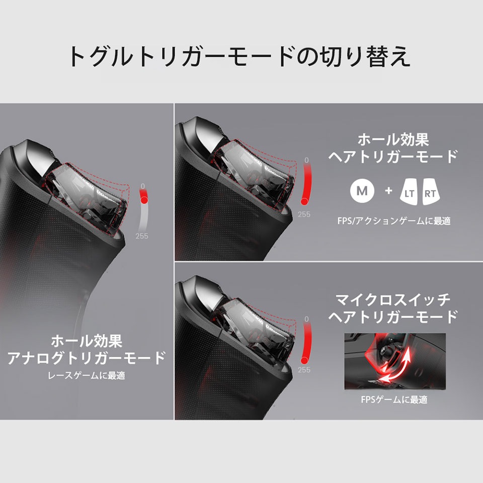 GameSir | ゲームサー  [GameSir Cyclone2 Bundle Black] マルチプラットフォーム対応コントローラー 有線・無線両対応 充電台付 [Bluetooth /無線2.4GHz /USB /Nintendo Switch /Android /iOS /PC ] 8枚目