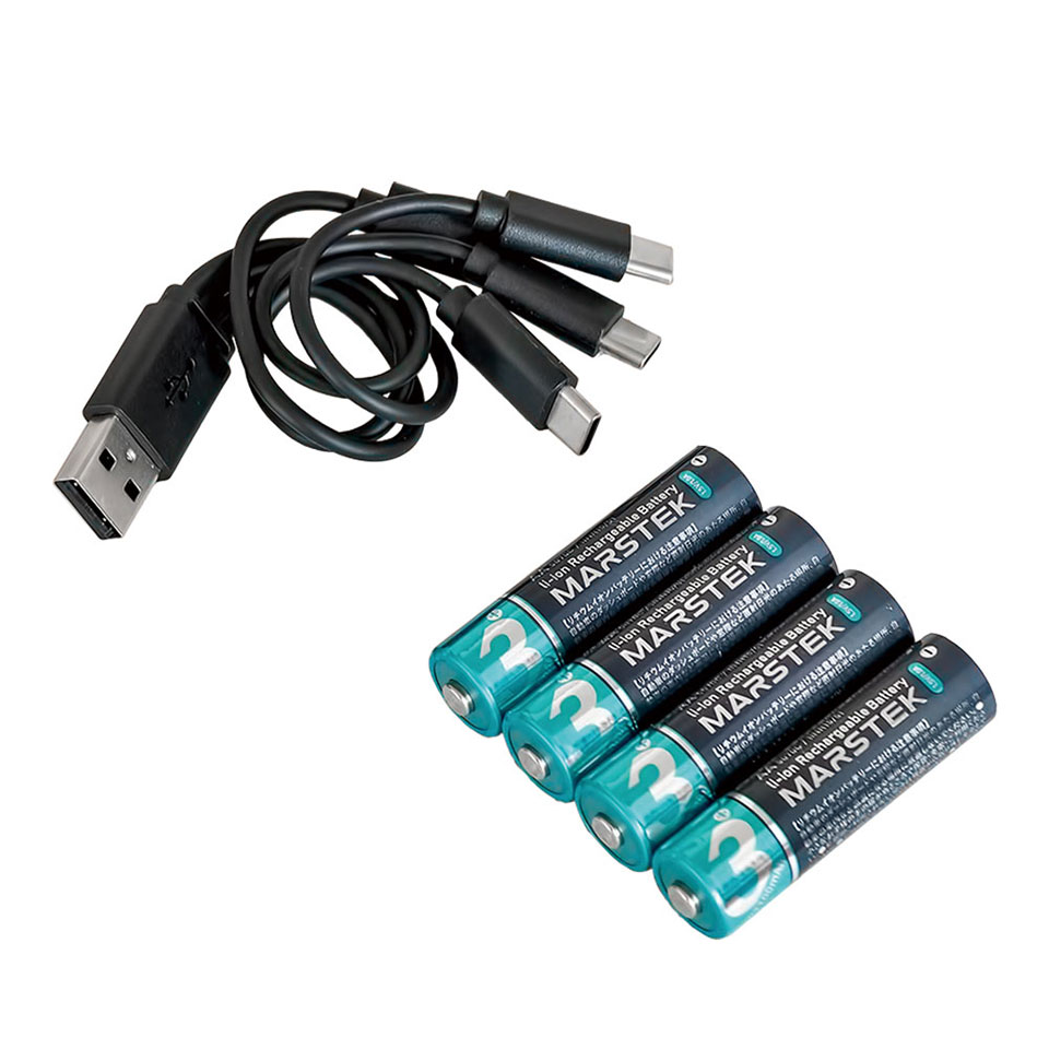 MARSTEK [SD 5070C(4P)] 単3リチウム充電池 4本 充電ケーブル付 2枚目