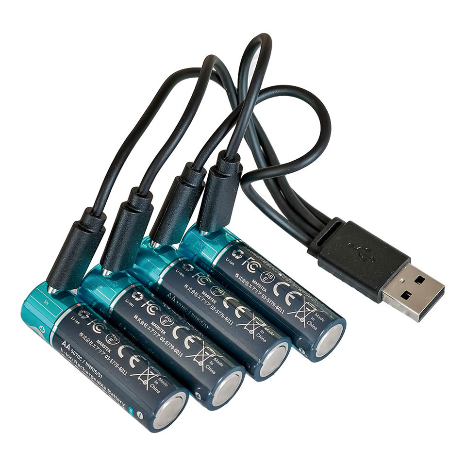MARSTEK [SD 5070C(4P)] 単3リチウム充電池 4本 充電ケーブル付 4枚目