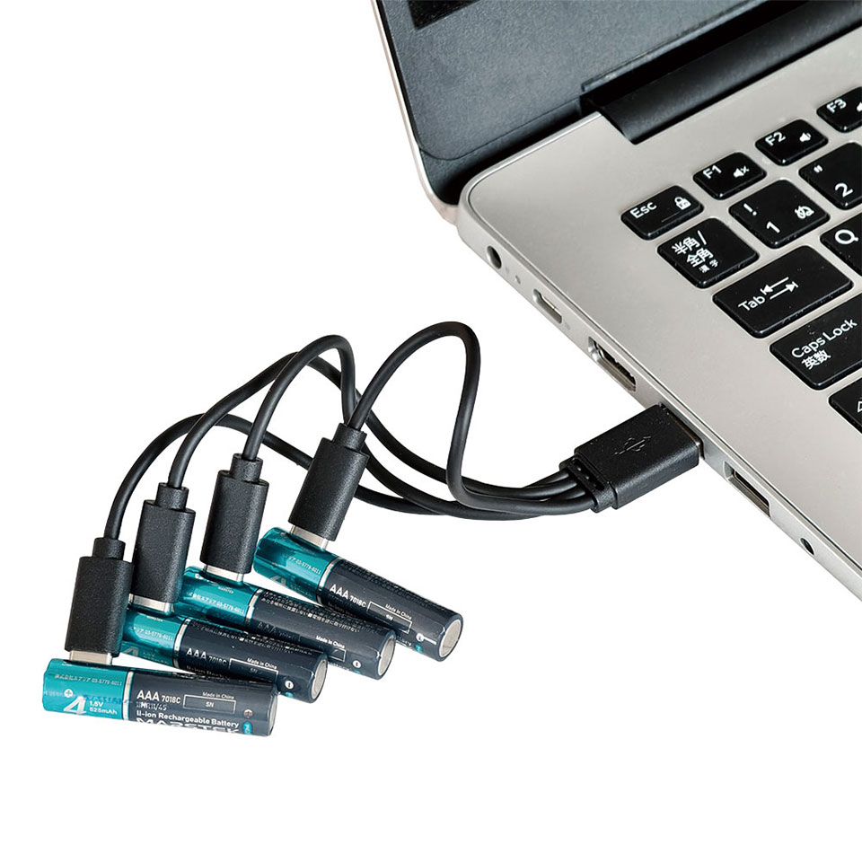 MARSTEK [SD 7018C(4P)] 単4リチウム充電池 4本 充電ケーブル付 5枚目