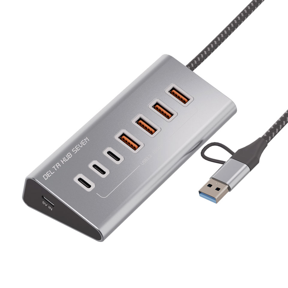 AREA [SD-HC3A4] USB3.2 複合ハブ DELTA HUB SEVEN [USB A・C両対応 /10Gbps高速転送 /合計7ポート] 2枚目