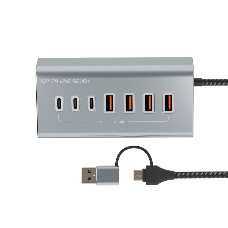 AREA [SD-HC3A4] USB3.2 複合ハブ DELTA HUB SEVEN [USB A・C両対応 /10Gbps高速転送 /合計7ポート] 4枚目