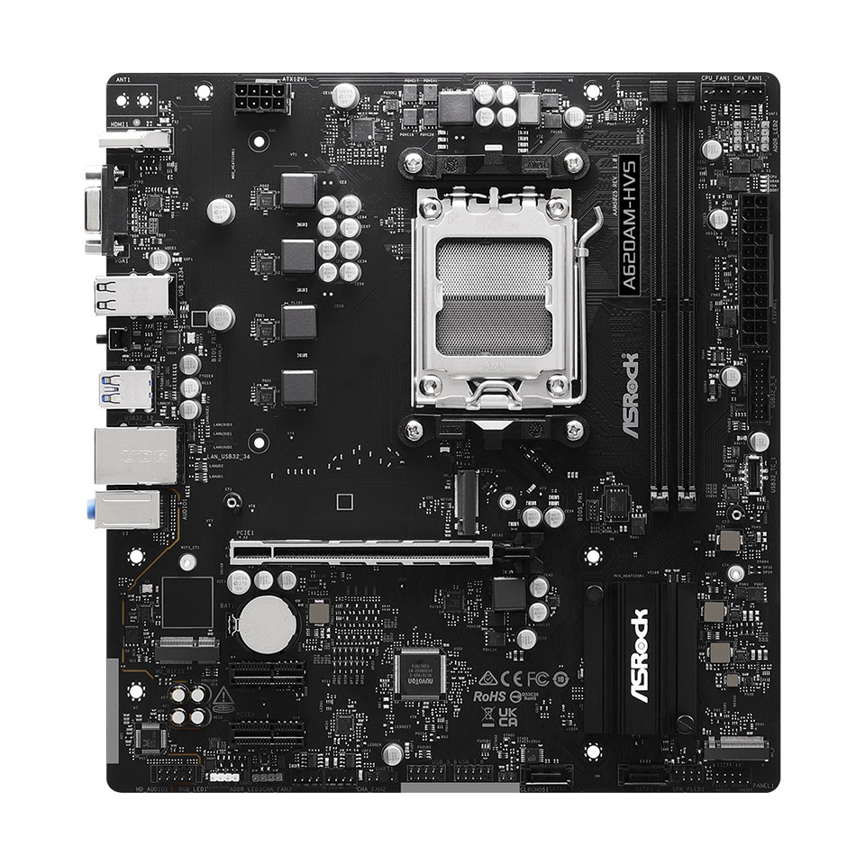 ASRock [A620AM-HVS] AM5＆DDR5対応MicroATXマザーボード [A620Aチップセット /AMD AM5対応] 2枚目