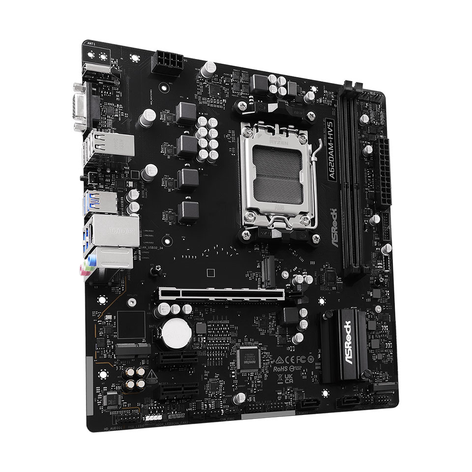 ASRock [A620AM-HVS] AM5＆DDR5対応MicroATXマザーボード [A620Aチップセット /AMD AM5対応] 3枚目