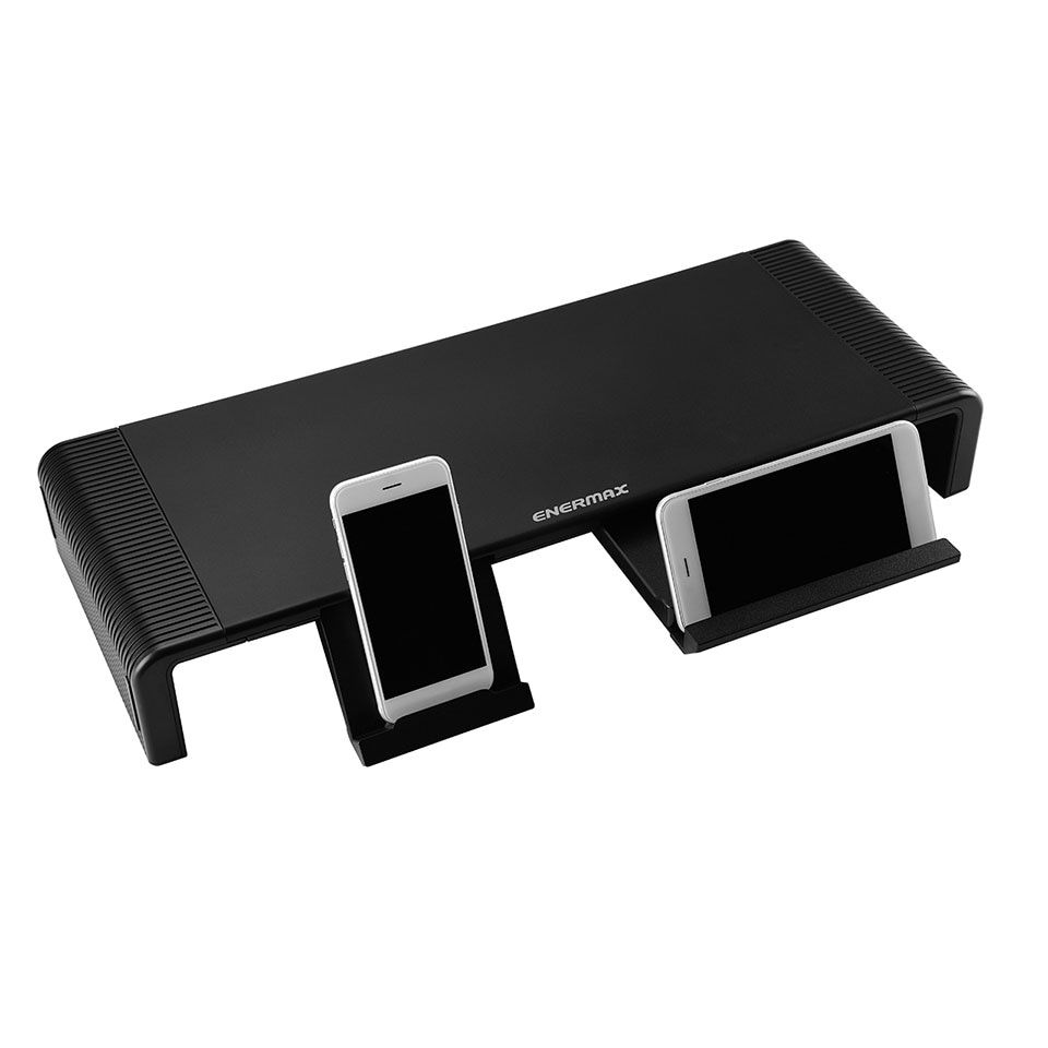 ENERMAX [EMS001] 机上液晶モニタースタンド ブラック [幅調整可能 /耐荷重20kg]【セール中の商品】 3枚目