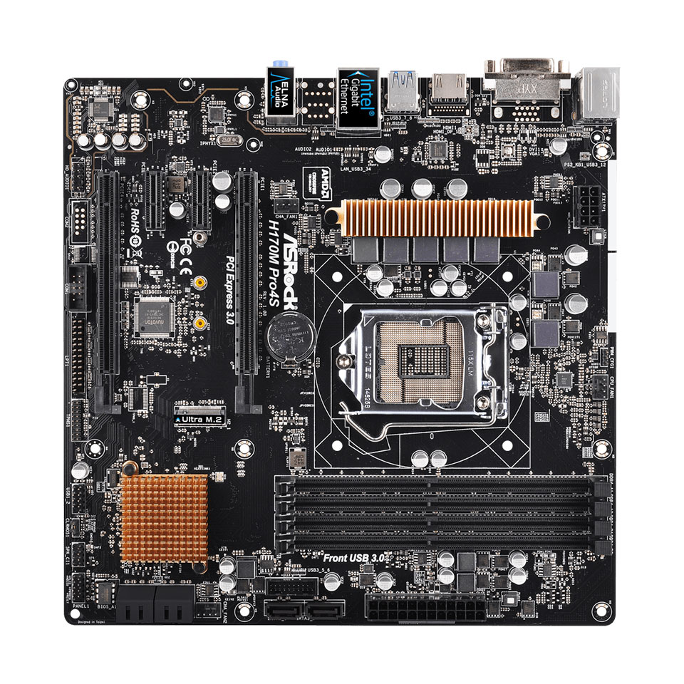 Asrock [H170M Pro4S] H170 LGA1151 MicroATX [intel 第6/7世代対応