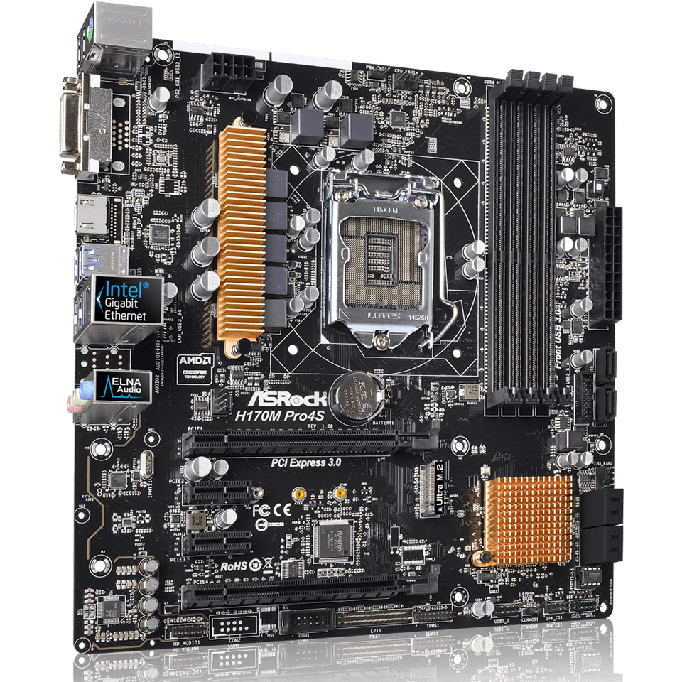 ASRock H170 Pro4 マザーボード ➕ I7 7700k Amazon | ASRock Intel H170チップセット搭載 MicroATX