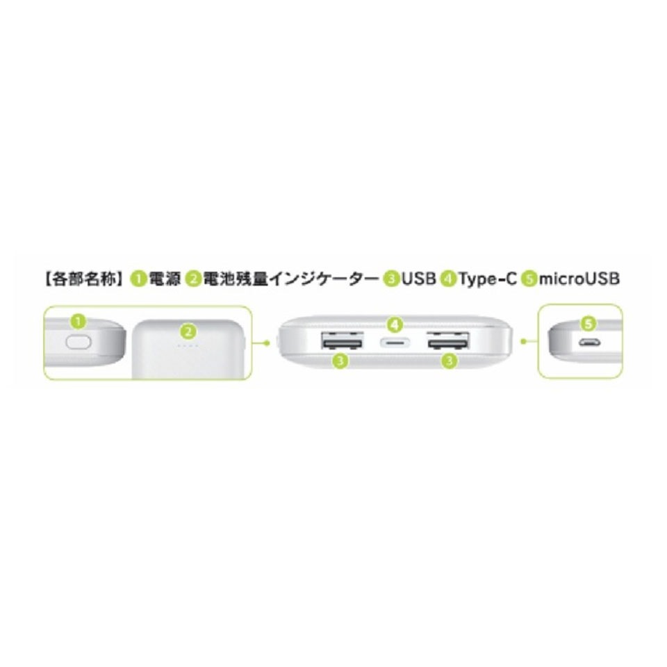 Lazos [L-MB10-2] 10000mAh 半固体モバイルバッテリー ブラック 7枚目