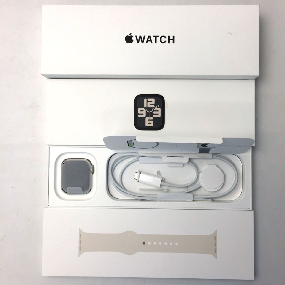 Apple Watch SE 第2世代 GPSモデル 40mm スターライトスポーツバンド S/M MXEF3J/A (A2722) [FAK18025][中古][ 発売時期：2024年～/ AppleWatch][画面：Aランク 外装：Aランク 動作：Aランク][送料無料] 2枚目