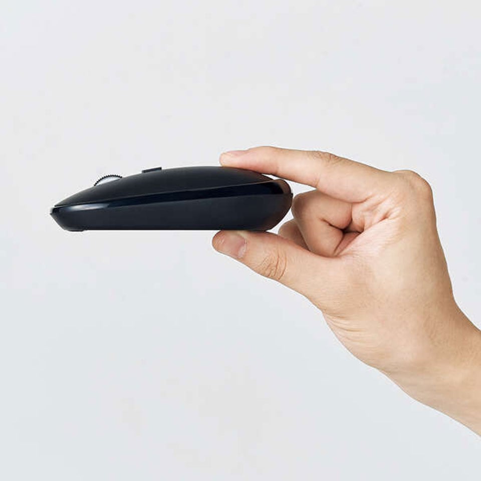 ELECOM [M-TM15BBBK]充電式 Bluetooth4.2薄型マウス “Slint” 4ボタン ブラック [マルチペアリング対応] 15枚目