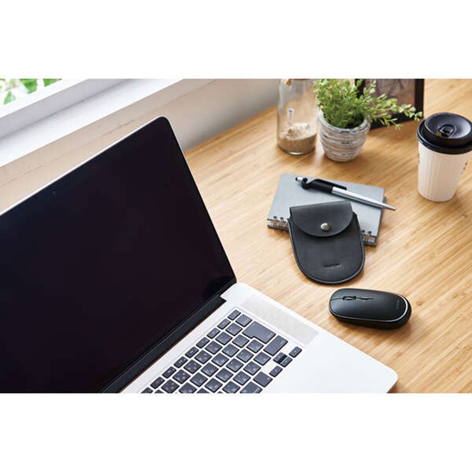 ELECOM [M-TM15BBBK]充電式 Bluetooth4.2薄型マウス “Slint” 4ボタン ブラック [マルチペアリング対応] 3枚目