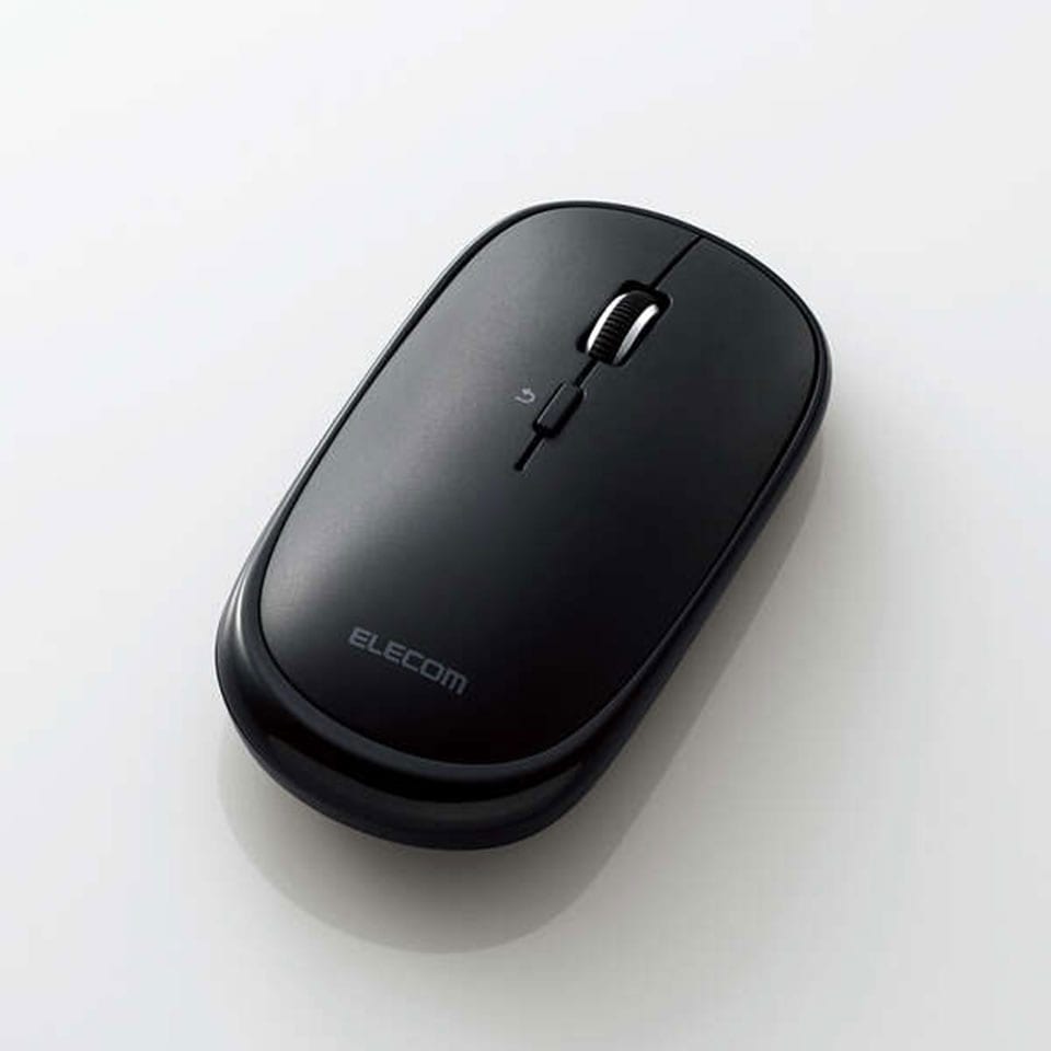 ELECOM [M-TM15BBBK]充電式 Bluetooth4.2薄型マウス “Slint” 4ボタン ブラック [マルチペアリング対応] 7枚目