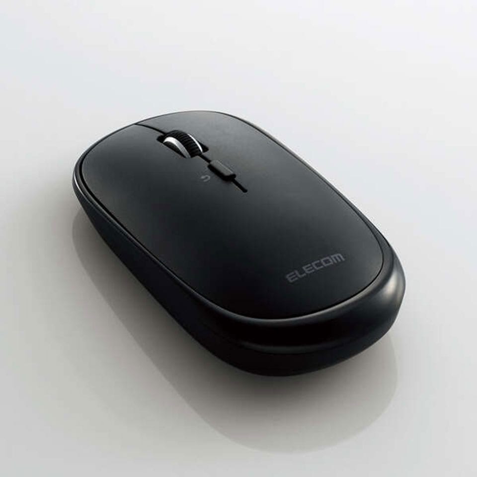 ELECOM [M-TM15BBBK]充電式 Bluetooth4.2薄型マウス “Slint” 4ボタン ブラック [マルチペアリング対応] 9枚目