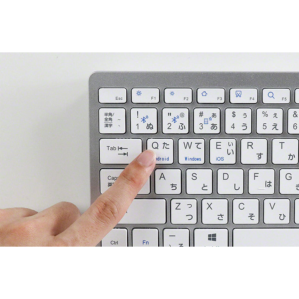 3R SYSTEMS | スリー・アールシステム 3R-KBB01BK ハイブリッドワイヤレスキーボード ブラック [テンキーレス /電池式 /Bluetooth /USB無線 /iOS /Android /PC ]【セット割引対象商品】 3枚目