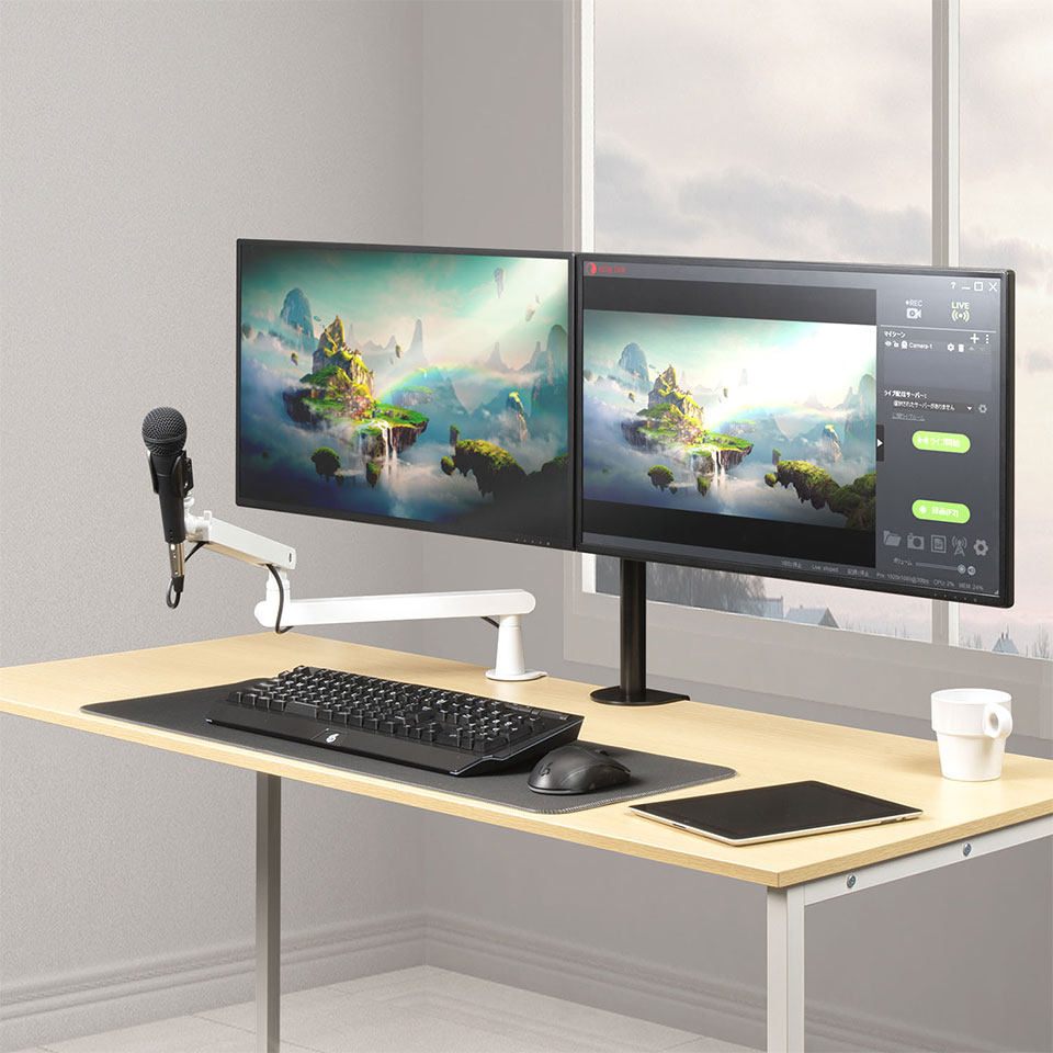 RACEN [CRC-GMCARM01WH] ゲーミングマイクアーム 「Snow Viper」 [クランプ式 /穴式 /ホワイトモデル] 3枚目